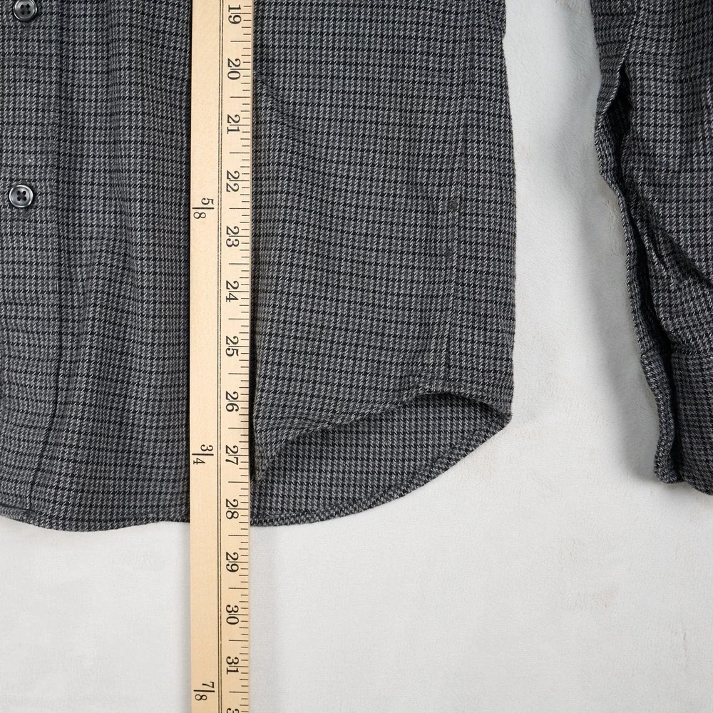 J. Crew‎ Slim Fit Button Down Long Sleeve Shirt Mens Size S Grey Plaid